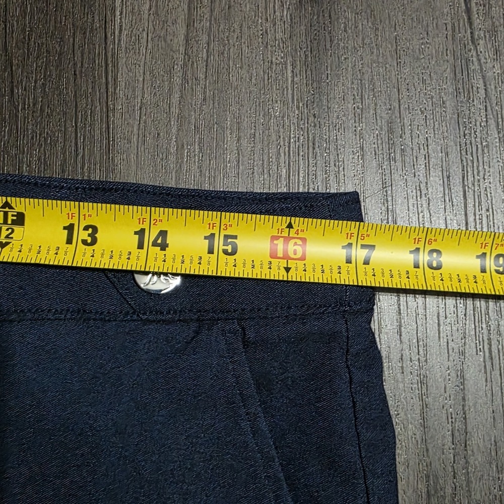 Rafaella Women's Dress Shorts Size 14 Navy Blue Viscose Stretch Trouser Career - Picture 8 of 10